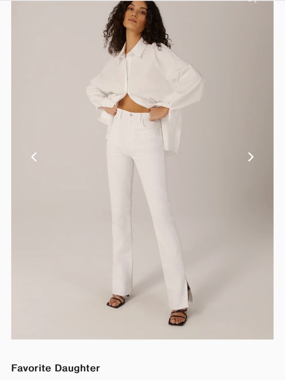 Favorite Daughter Women’s Straight Leg Jeans in White